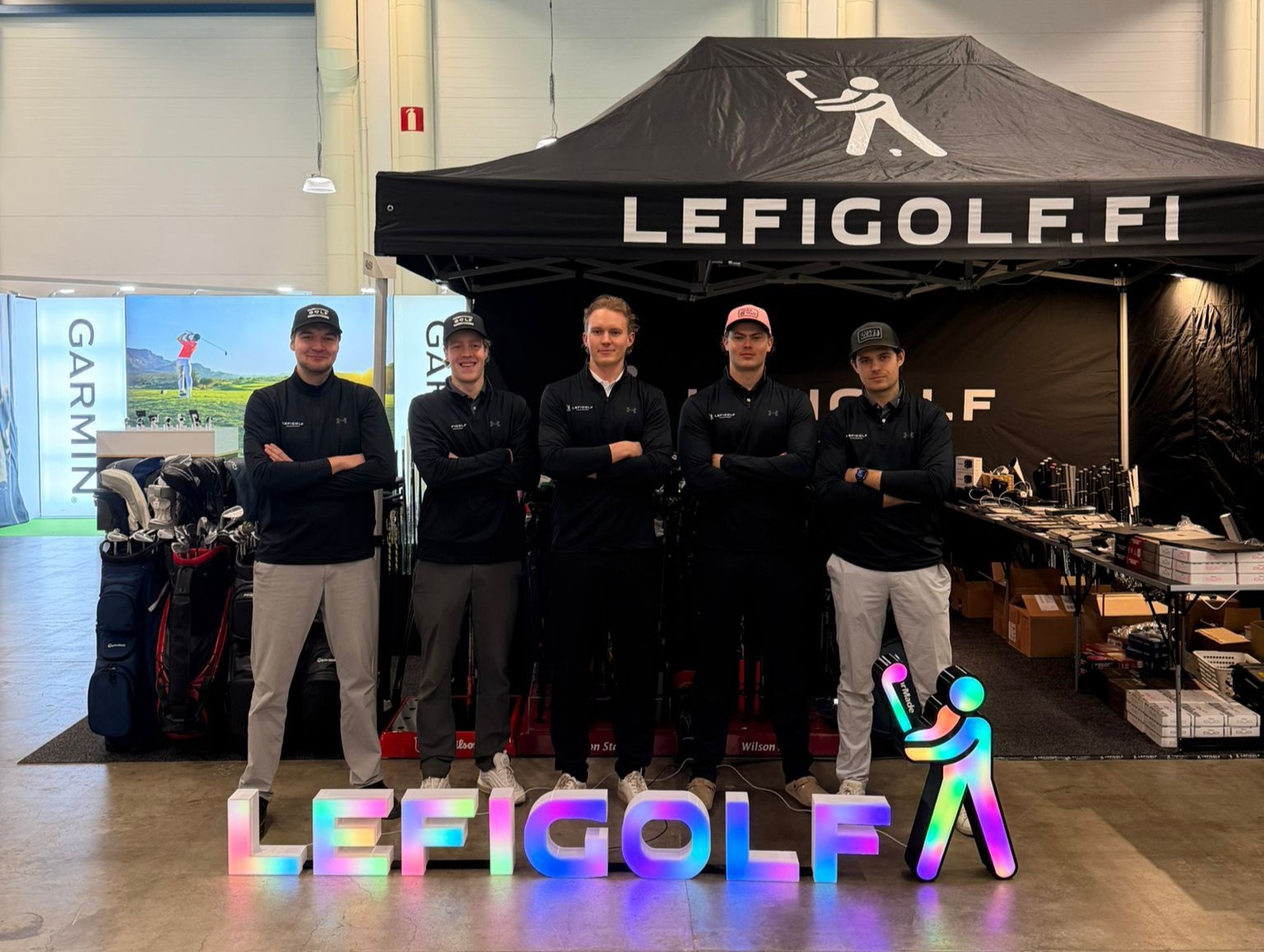 Lefigolf-valosymboli messuständillä